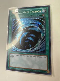 YUGIOH Mystical Space Typhoon Secret Rare UNL Edition LCYW-EN062 - Image 1