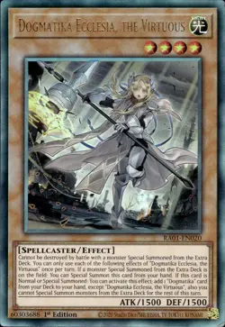 Dogmatika Ecclesia, The Virtuous - Ultimate Rare 1st Ed RA01-EN020 - LP - YuGiOh - Image 1