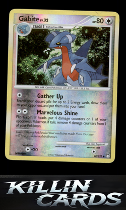 Reverse Holofoil Gabite 48/123 Pokemon Uncommon Mysterious Treasures Card MP - Image 1