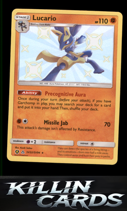 Lucario SV22/SV94 Pokemon Shiny Holo Rare Hidden Fates: Shiny Vault Card NM - Image 1