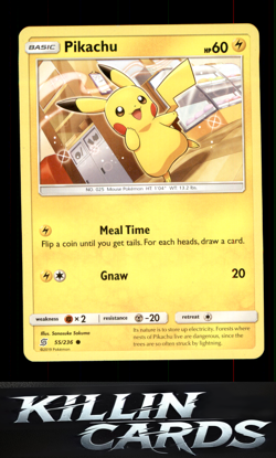 Pikachu (55) 55/236 Pokemon Common SM - Unified Minds Card NM - Image 1