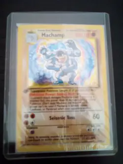 New Pokemon MACHAMP 1st Edition Holo Rare 8/102 Base Set Card EXC/MINT SEALED - Image 3