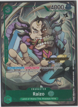 One Piece Card Game - Raizo - Championship 2023 promo - OP01-052 - English -NM - Image 1