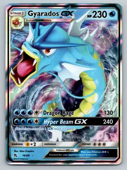 Gyarados GX - 16/68 - Pokemon Hidden Fates Sun & Moon Ultra Rare Card NM - Image 1