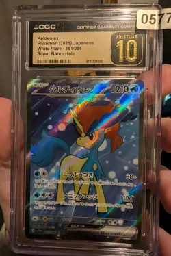 CGC 10 Pristine Keldeo ex 161/086 Whitel Flare sv11w Pokemon Card Super Rare ! - Image 1