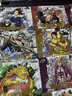 One Piece Full Set of 18 Ultra Rare Premium Foiled Collectible Character Cards - Image 2