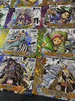 One Piece Full Set of 18 Ultra Rare Premium Foiled Collectible Character Cards - Image 4