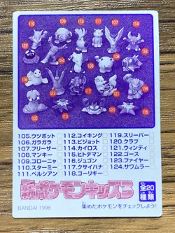 Pokemon Kids' Mini Card Venusaur Nintendo Bandai Pocket Monsters 1998 Japan - Image 2