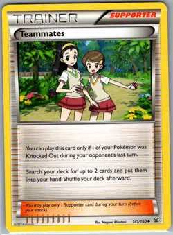 Teammates 141/160 Non Holo XY - Primal Clash - Pokemon Card - NM - Image 1