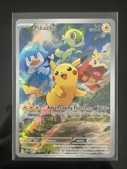Pokemon Pikachu SVP Scarlet & Violet Promo Cards 027 Holo Promo 60 HP - Image 1