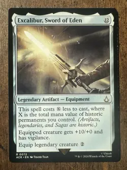 EXCALIBUR, SWORD OF EDEN Universes Beyond: Assassin's Creed Magic MTG MINT CARD - Image 1