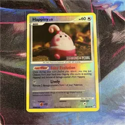 2007 Pokemon Diamond Pearl Mysterious Treasures Happiny Snowflake Stamp #52/123 - Image 1