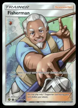 Pokemon Cards Fisherman SV83/SV94 Hidden Fates Rare Ultra NM - Image 1