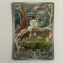 Pokemon Tcg Phantasmal Flames Meowth Illustration Rare 106/94 Near Mint Single - Image 1