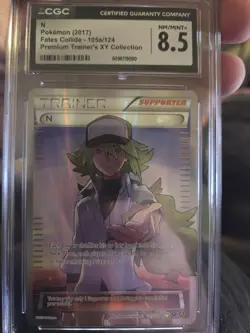 2017 POKEMON FATES COLLIDE PREMIUM TRAINER'S XY COLLECTION N 105a/124 CGC 8.5 - Image 1