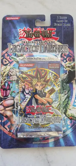 2002 Yugioh LOD 1st Edition Legacy of Darkness Blister Pack Sealed TCG - Image 1