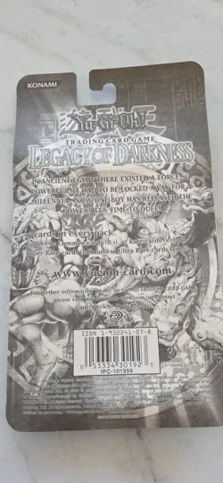 2002 Yugioh LOD 1st Edition Legacy of Darkness Blister Pack Sealed TCG - Image 3