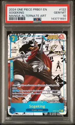 Sogeking PSA 10 - OP03-122 - Manga Alt Art - PRB Premium Booster - One Piece TCG - Image 1