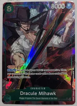 One Piece Dracule Mihawk Alt Art OP12-030 SR Legacy of the Master English - Image 1