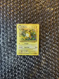 Pokemon TCG Raichu Base Set Holo Unlimited Rare Card 14/102 - Image 1