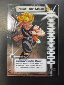 vintage 2000 dragon ball z trunks the saiyan 199 foil card hi tech starter - Image 1
