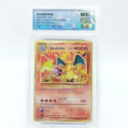Pokemon Card Charizard Blastoise Venusaur 25th Anniversary Thai SQC Grade 9-9.5 - Image 3