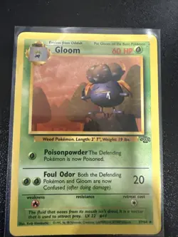 Pokemon TCG Gloom 37/64 Jungle Uncommon Card Regular LP - Image 1