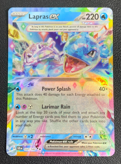 Lapras ex 032/142 Stellar Crown Double Rare Holo Pokemon TCG Card NM - Image 1