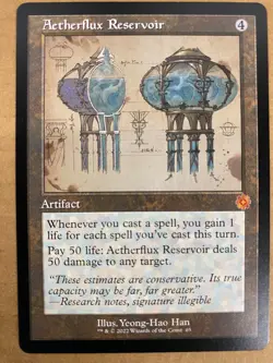 MTG 1x RETRO Aetherflux Reservoir # 65 The Brothers' War Magic Gathering x1 NM - Image 1