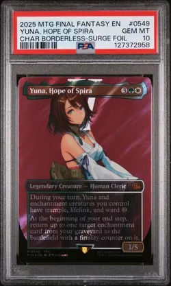 MAGIC THE GATHERING MTG Yuna, Hope of Spira PSA10 FINAL FANTASY FIN 0549 FOIL - Image 1