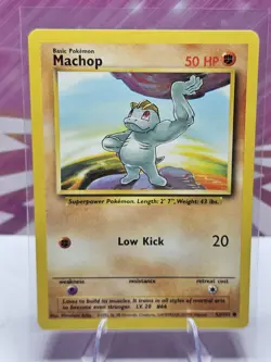 Machop 52/102 - Base Set Common - Pokemon WOTC LP - Image 1