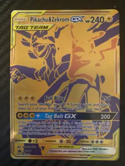 Pikachu & Zekrom GX Tag Team SM248 Promo Sun & Moon Pokemon 2021 - Image 1