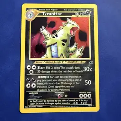 2001 Pokemon Neo Discovery Tyranitar Holo #12/75 - Image 1
