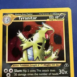 2001 Pokemon Neo Discovery Tyranitar Holo #12/75 - Image 2