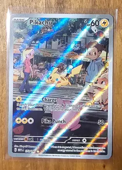 Pokemon Pikachu 173/165 Scarlet & Violet 151 Illustration Rare Full Art English - Image 1