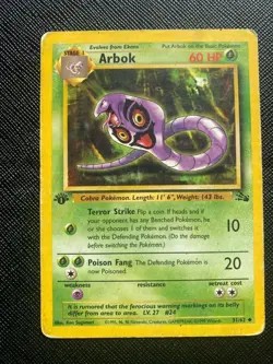 Pokemon TCG - Arbok 31/62 [1st Ed] - Fossil - MP/HP - Image 1