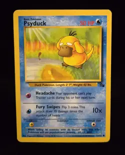 Pokemon TCG - PSYDUCK - 53/62 - UNLIMITED - FOSSIL (1999) WOTC - VINTAGE - MP/LP - Image 1