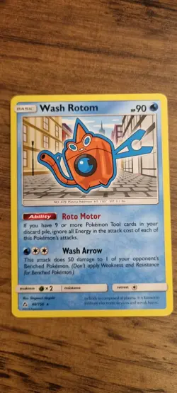 Wash Rotom - Pokemon TCG - LP - Rare - Ultra Prism - Free UK P&P - Image 1