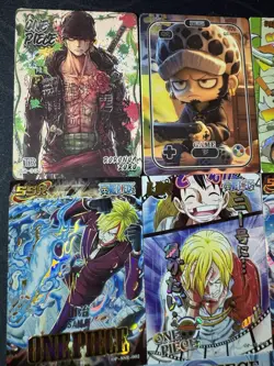 One Piece Set of 9 Collectible Character Anime Full Art Cards CCG Luffy Nami - Image 2