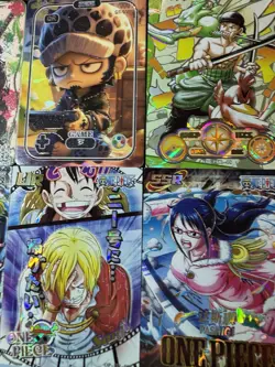One Piece Set of 9 Collectible Character Anime Full Art Cards CCG Luffy Nami - Image 3