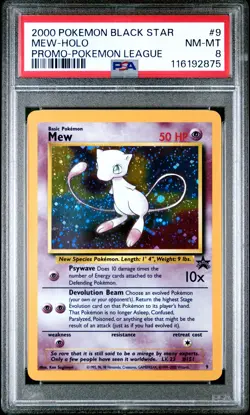 2000 Pokemon Promo Black Star Mew-Holo 8 tcg - Image 1