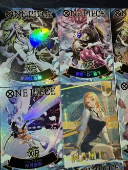 One Piece Set of 9 Collectible Character Anime Full Art Cards CCG Nami Luffy - Image 2