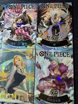 One Piece Set of 9 Collectible Character Anime Full Art Cards CCG Nami Luffy - Image 3