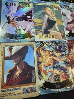 One Piece Set of 9 Collectible Character Anime Full Art Cards CCG Nami Luffy - Image 5