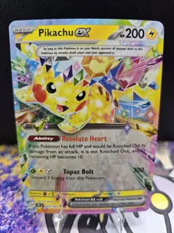 Pokemon Pikachu EX TCG Sv08: Surging Sparks Double Rare Holo Card 057/191 - Image 1