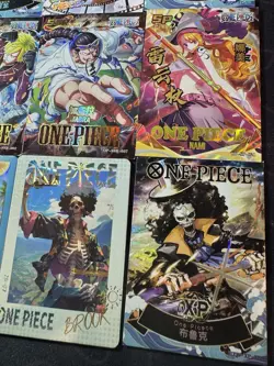 One Piece Set of 9 Collectible Character Anime Full Art Cards CCG Brook - Image 4