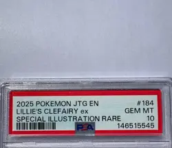 2025 POKEMON Lillie's Clefairy EX Special Illustration Rare Card 184/159 PSA 10 - Image 3