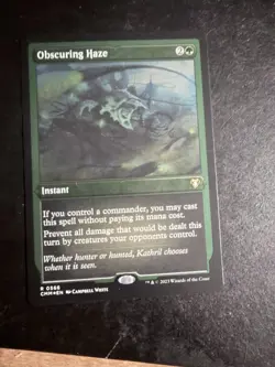 MTG - FOIL ETCHED - NM - OBSCURING HAZE - Commander Masters - Image 1