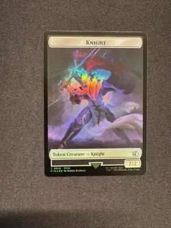 KNIGHT (0010) DOUBLE-SIDED TOKEN FOIL - Magic: The Gathering - NM/M - Image 1