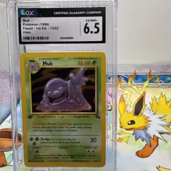 Muk 13/62 Fossil Holo 1st Edition CGC 6.5 Pokemon 1999 - Image 1